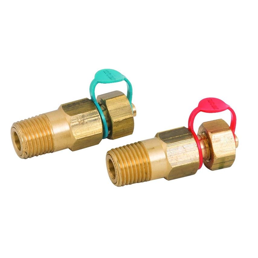 1/4in BSP Brass Test Point - Red - HUKTP-14R