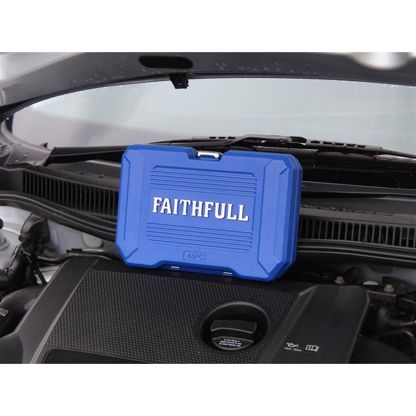 1/4in Drive Socket Set, 46 Piece FAISOC1446MN