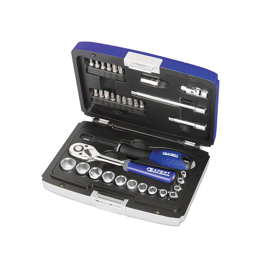 1/4in Drive Socket & Accessory Set, 34 Piece BRIE194672B
