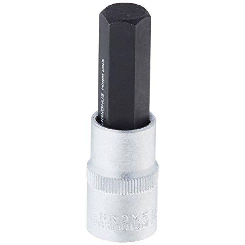 14mm Hex 2" Inhex Socket Bit + Hex Socket, 14mm, 43284