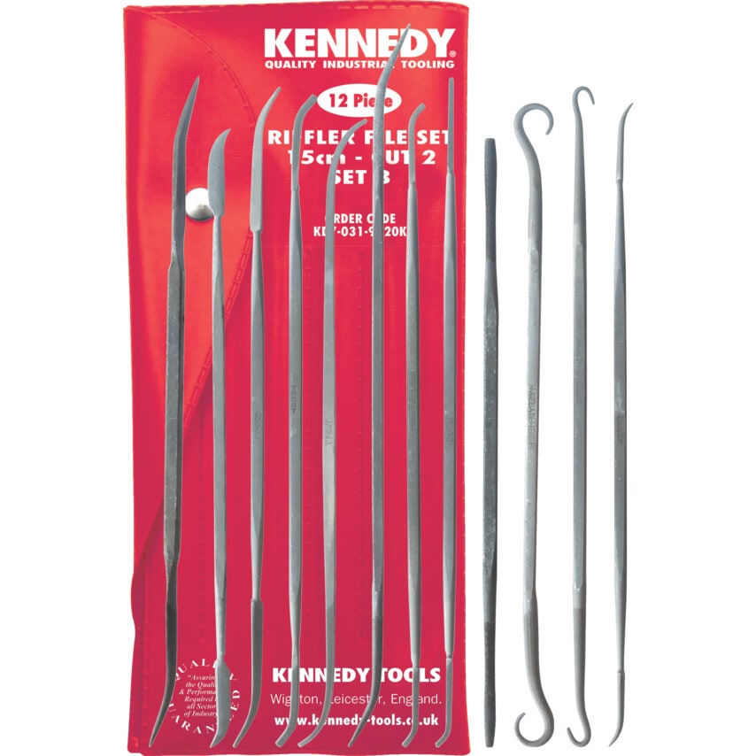 150MM (6") 12 Piece Second Cut Riffler File Set B