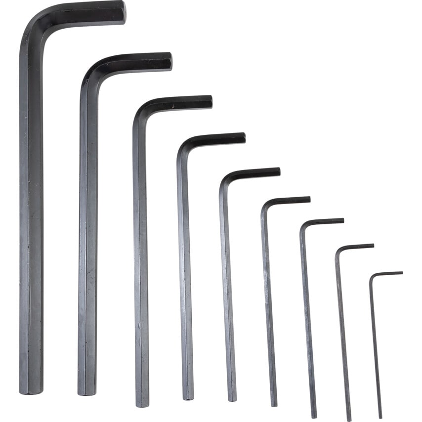 1.5-10mm Long Arm Hexagon Wrench Set (9 Piece)