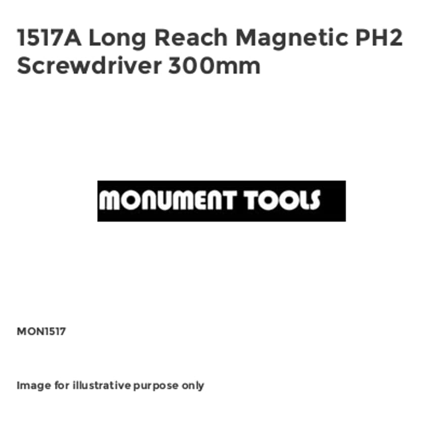 1517A Long Reach Magnetic PH2 Screwdriver 300mm MON1517