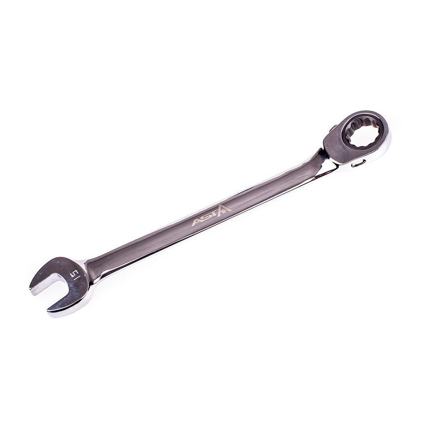 15mm Ratchet Combination Spanner Reversible Metric 72 Teeth 15 Offset