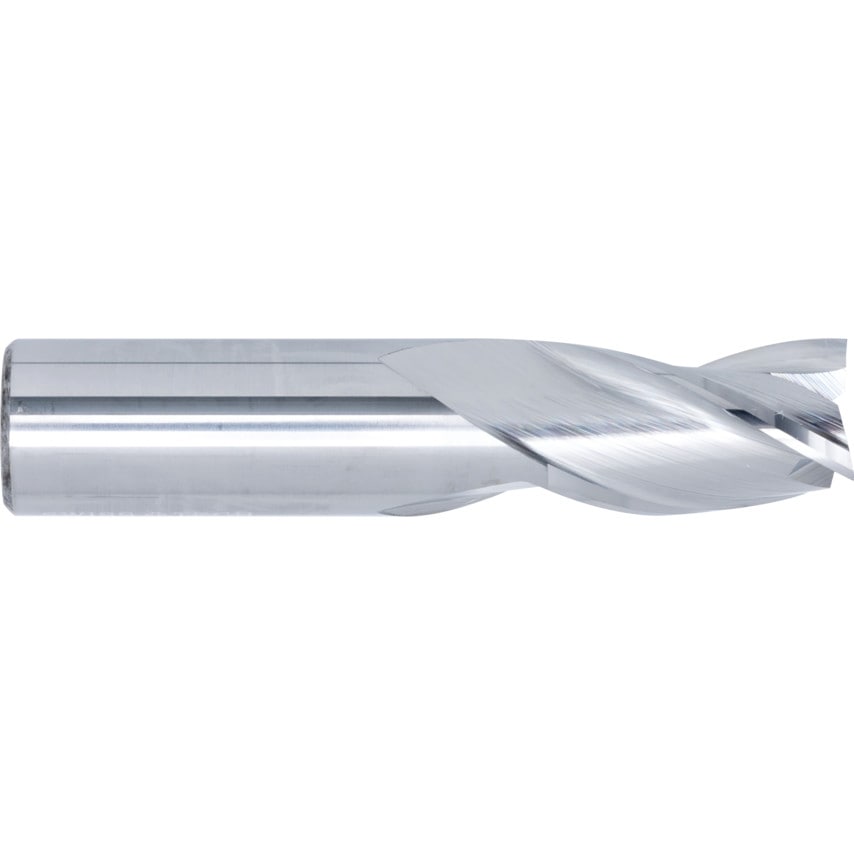 16.00MM Carbide 3 Flute Plain Shank Short Series Slot Drill - Uncoated