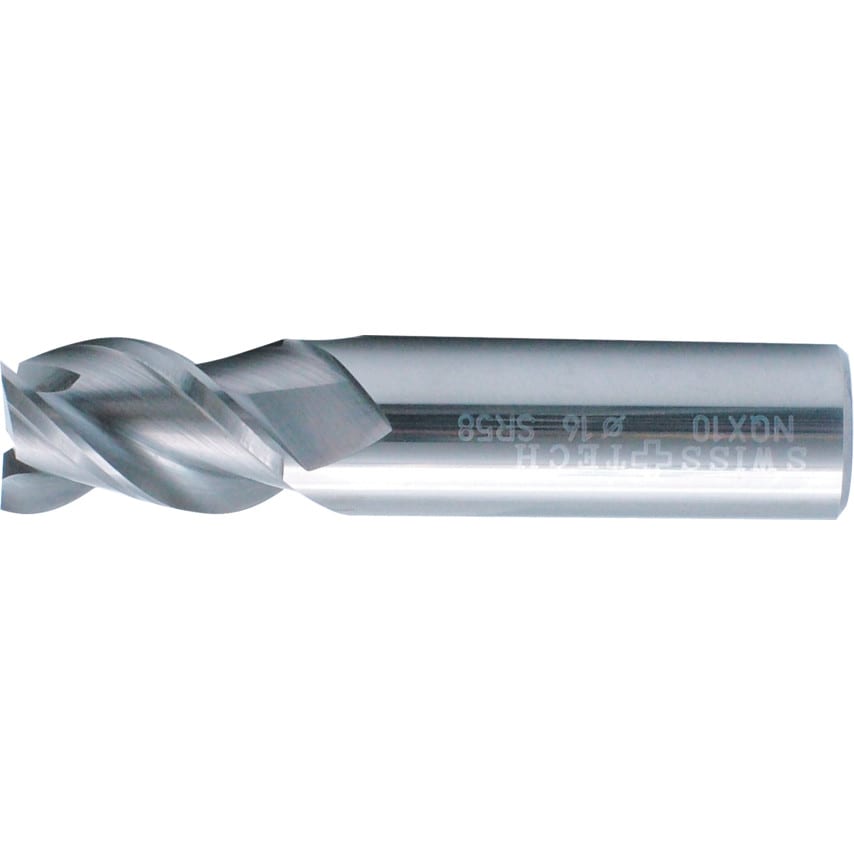 16.00MM Carbide Plain Shank 3 Flute High Helix Slot Drills - Uncoated