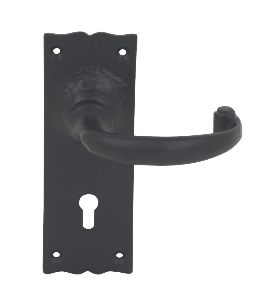 Smith & Locke Regal LoB Lock Door Handles Pair Black