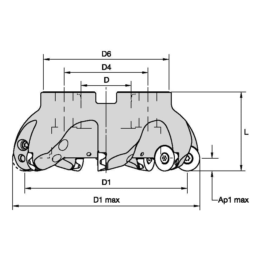 160C07RS90RC20C Shell Mill Metric 20MM Insert