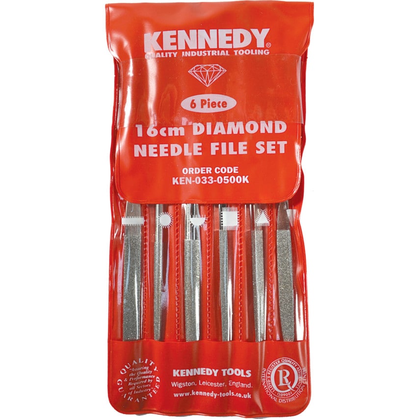 160MM (6.1/2") 6 Piece Medium Grade Diamond File Set