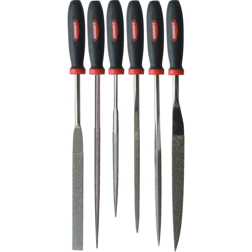 160MM (6.1/2") 6 Piece Medium Grade Diamond File Set