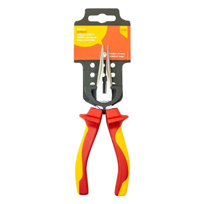 160mm VDE Long Nose Plier