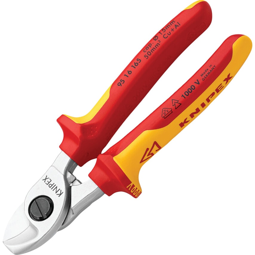 165mm Cable Cutters, VDE Handle, 20mm Cutting Capacity