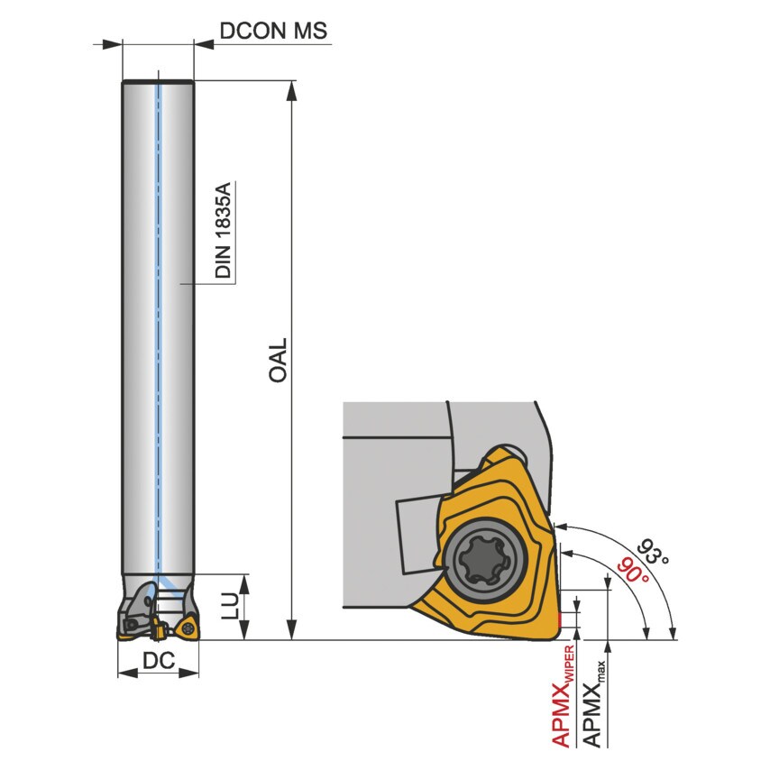 16A2R020A14-SWN04C-C SWN04 Mould & Die End Mill