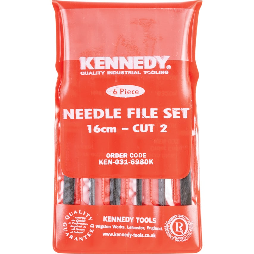 16CM (6.1/2") Cut 2 Assorted Needle File Set-6Pce