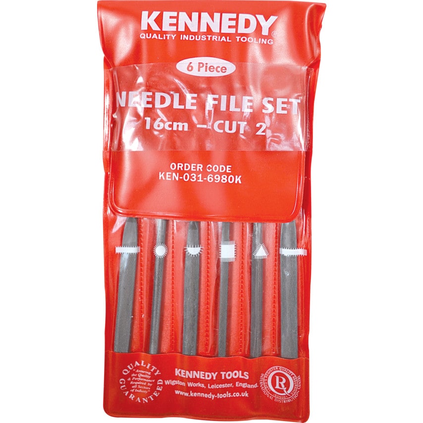 16CM (6.1/2") Cut 2 Assorted Needle File Set-6Pce
