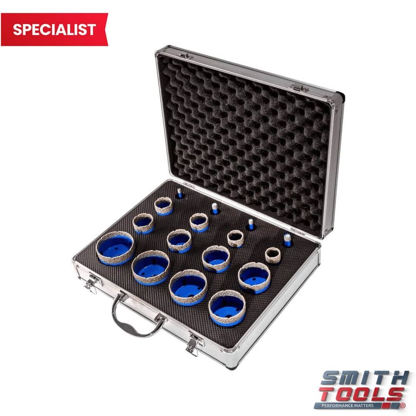 16 Piece Specialist M14 Vacuum Diamond Drill Set SM7647
