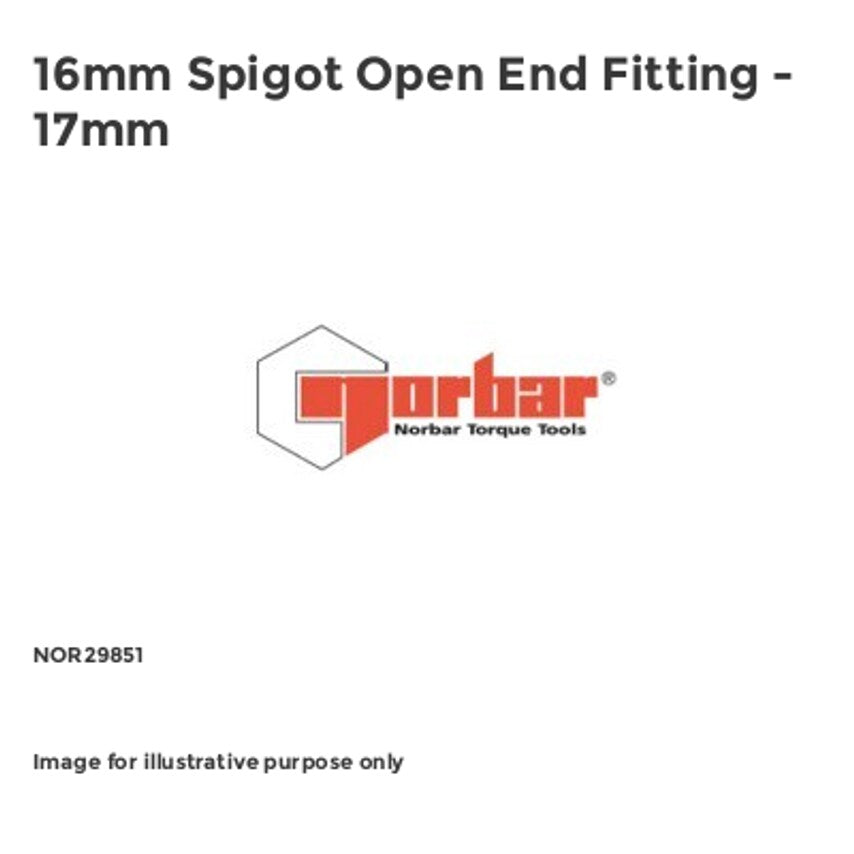 16mm Spigot Open End Fitting - 17mm