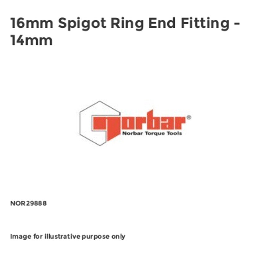 16mm Spigot Ring End Fitting - 14mm NOR29888