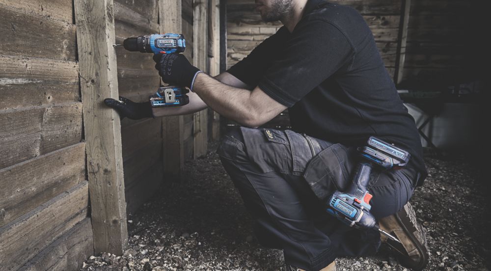 Erbauer ECD18-Li-2 / EID18-Li 18V 2 x 5.0Ah Li-Ion EXT Brushless Cordless Twin Pack