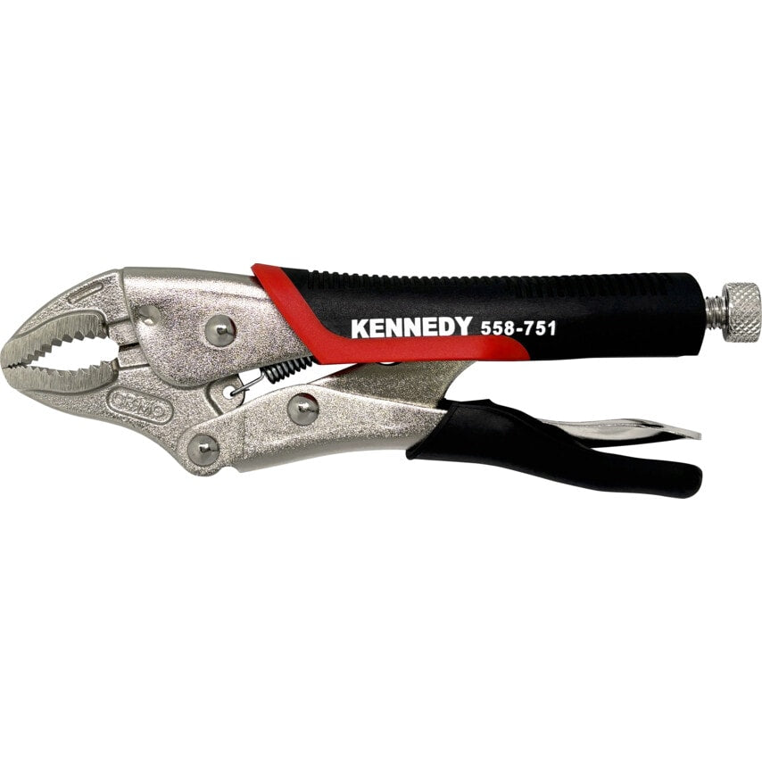 180mm/7" Curved Jaw Bi-Material Handle Grip Wrench