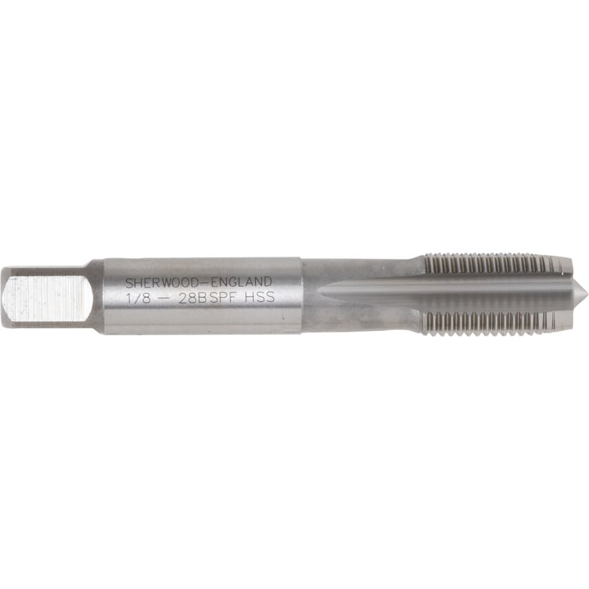 1/8"X28 BSPF HSSGT Straight Flute Second Tap