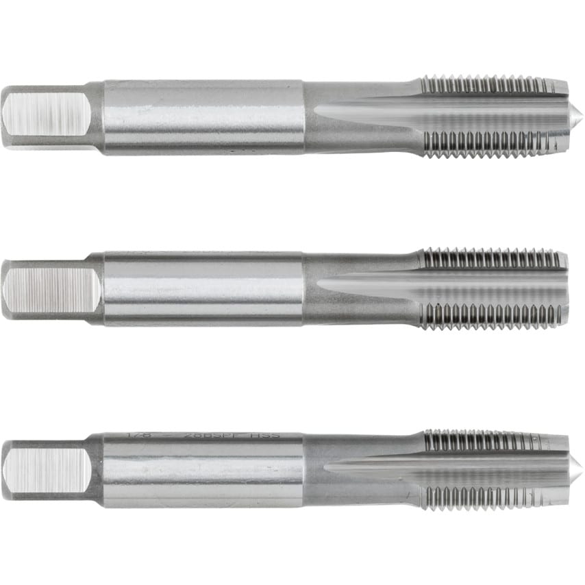 1/8"X28 BSPF HSSGT Straight Flute Tap Set