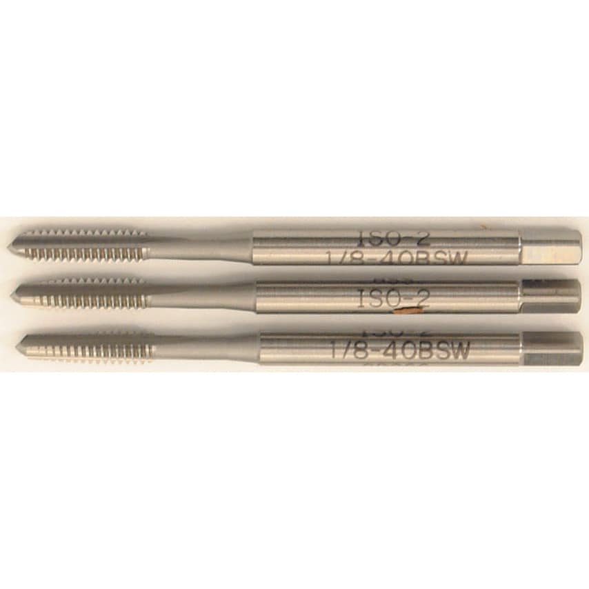 1/8"X40 BSW HSSGT Straight Flute Tap Set