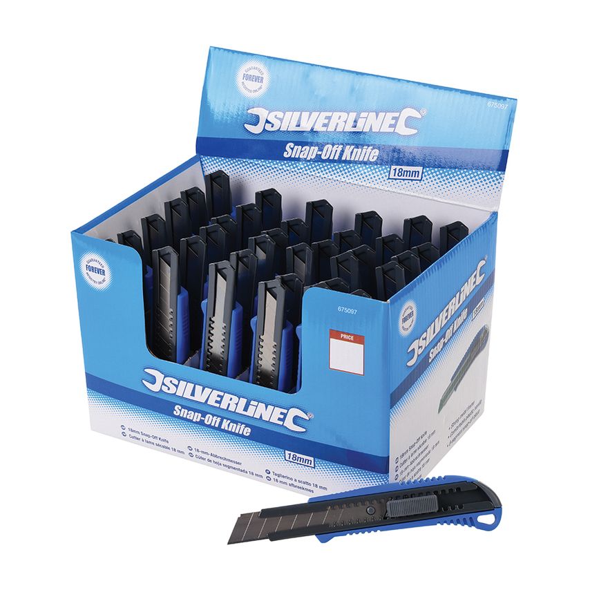 18mm Snap-Off Knife Display Box - 36 Piece