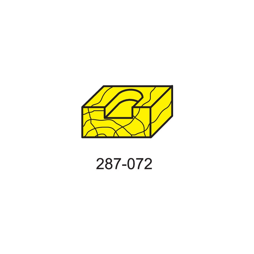 19.0 x 19mm Cut 1/4" Shk. 2F L Mortising Bit