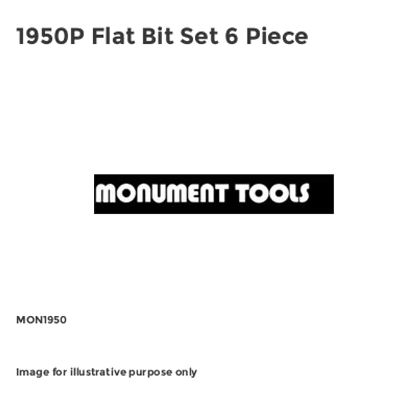 1950P Flat Bit Set 6 Piece