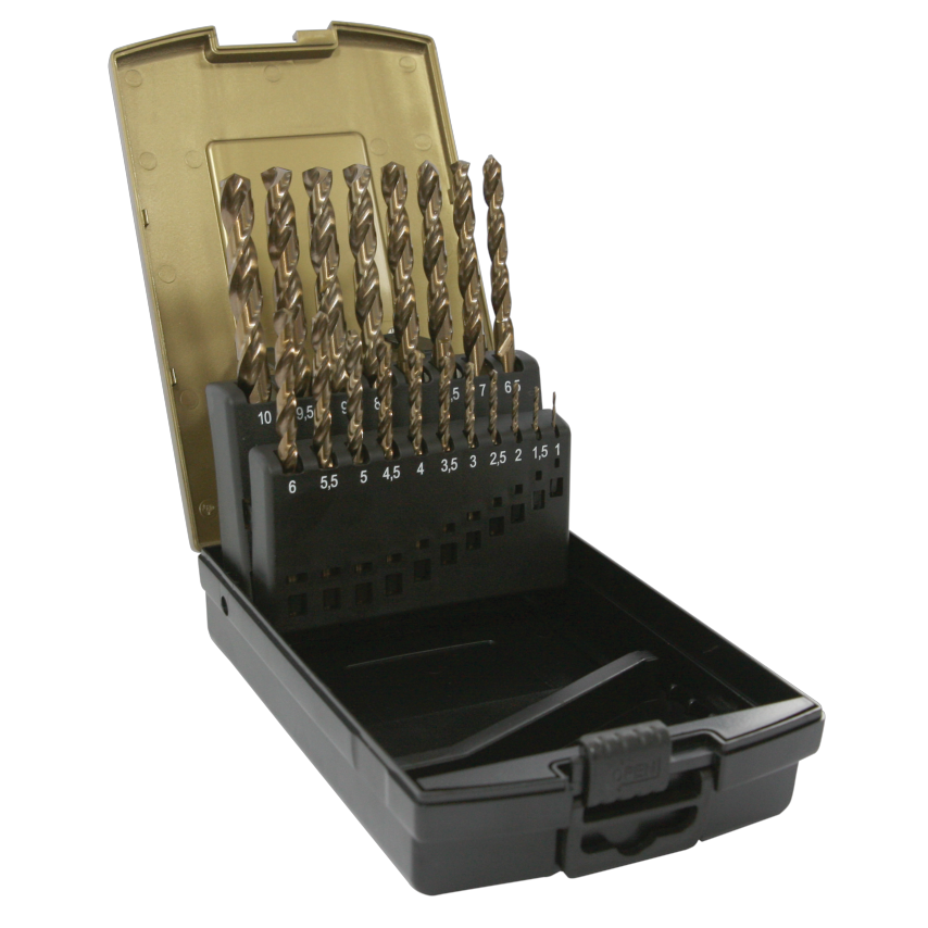 19 Piece HSS Cobalt Twist Drill Set