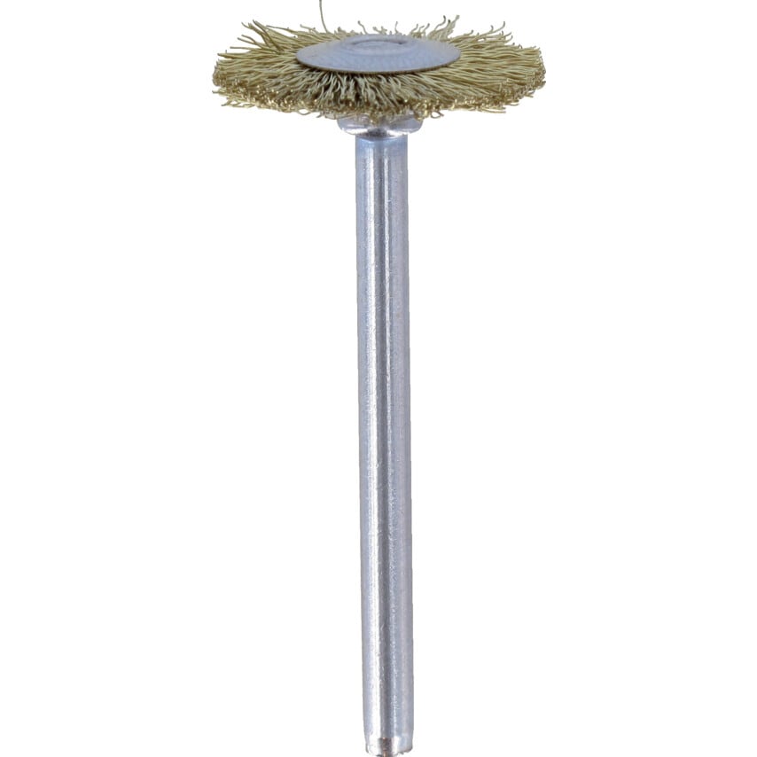 19mm Wheel Shape Wire Brush Brass Ref. 535 - 26150535JA, Pack of 2
