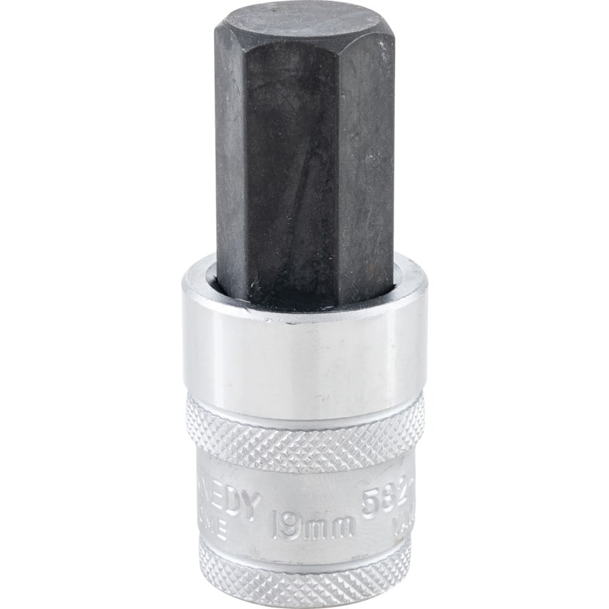 19mm x 70mm Hex Bit Socket 1/2" Square Drive