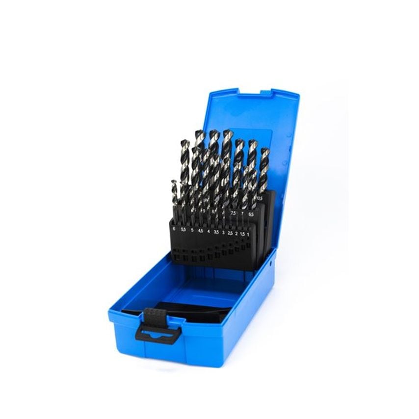 1MM-13MM X 0.5 HSS DIN338 130 Degree Steam/Bright Hi-Nox Jobber Drill Set