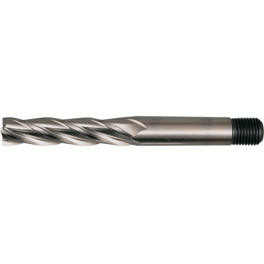 1"X1" HSS Threaded Shank Multi Flute Long Series End Mills