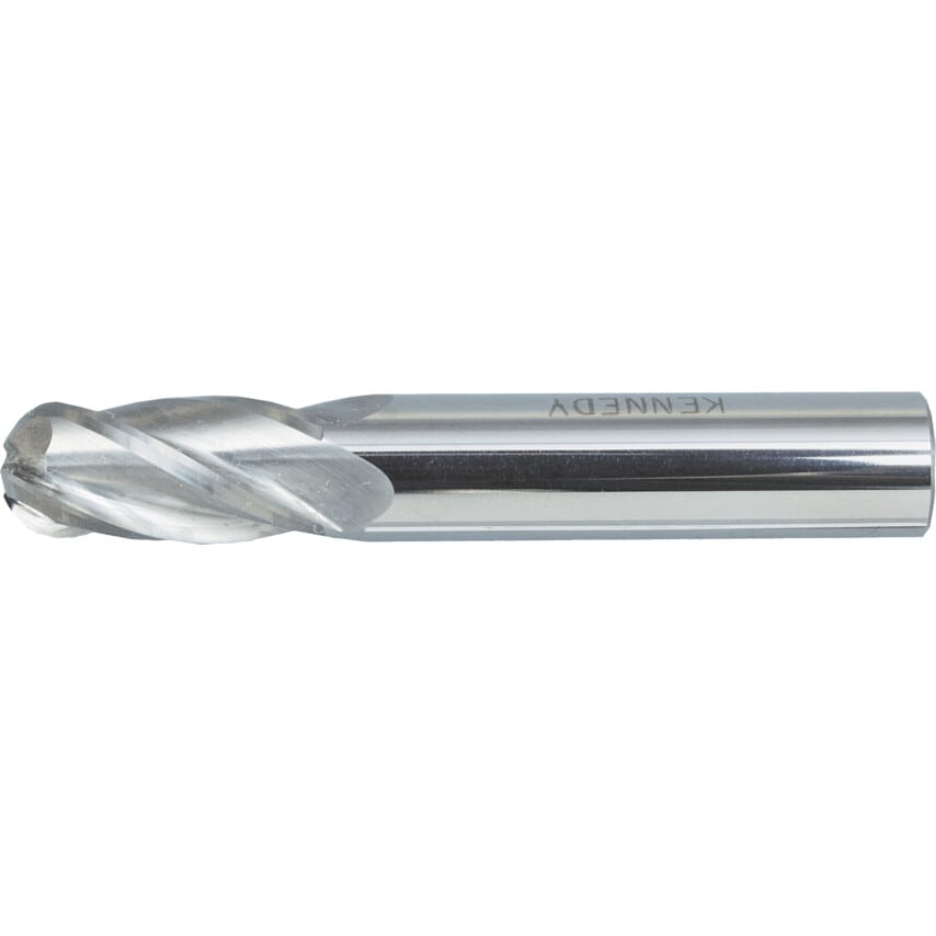 20.00MM Carbide Micrograin 4 Flute Plain Shank Ball Nosed End Mills