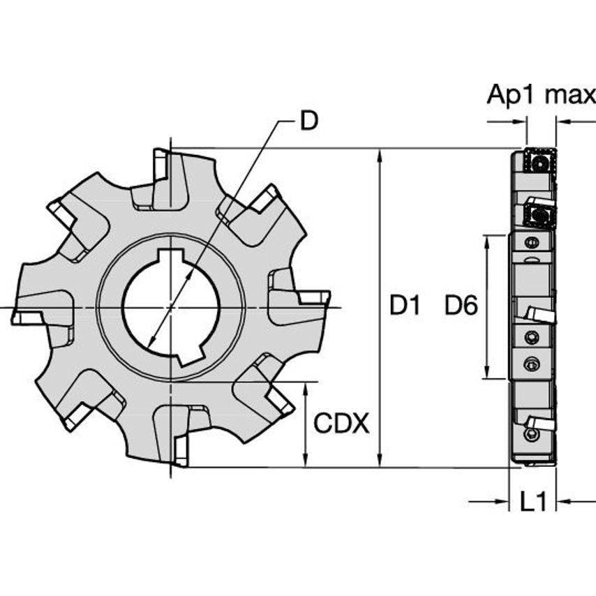 200J13LP90SP10 KSSS Fixed Pocket Slotting Cut