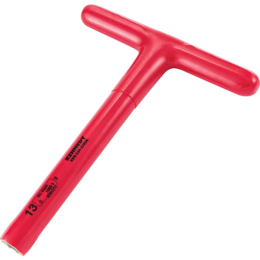 200 x 13mm Insulated T-Socket Wrench 1000V - DIN 7440