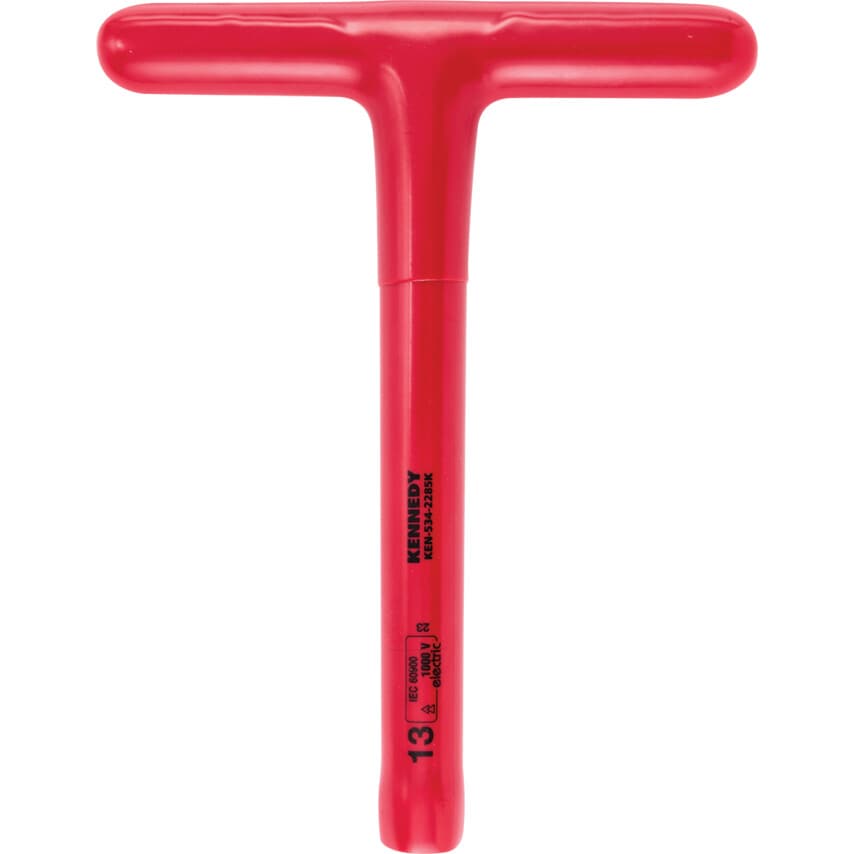 200 x 13mm Insulated T-Socket Wrench 1000V - DIN 7440