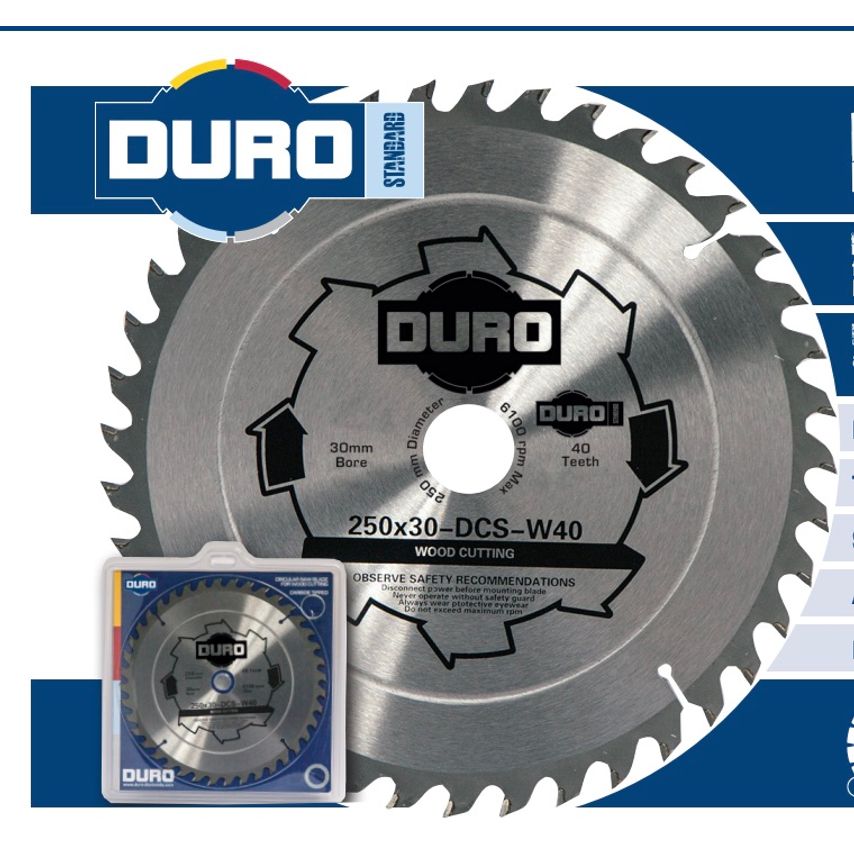 200 x 30mm TCT Saw Blade - Wood - 40 Teeth (16/20/25 Rb)