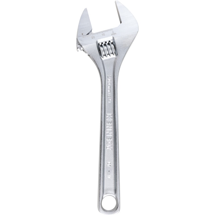 200mm/8" Chromed Finish Adjustable Wrench