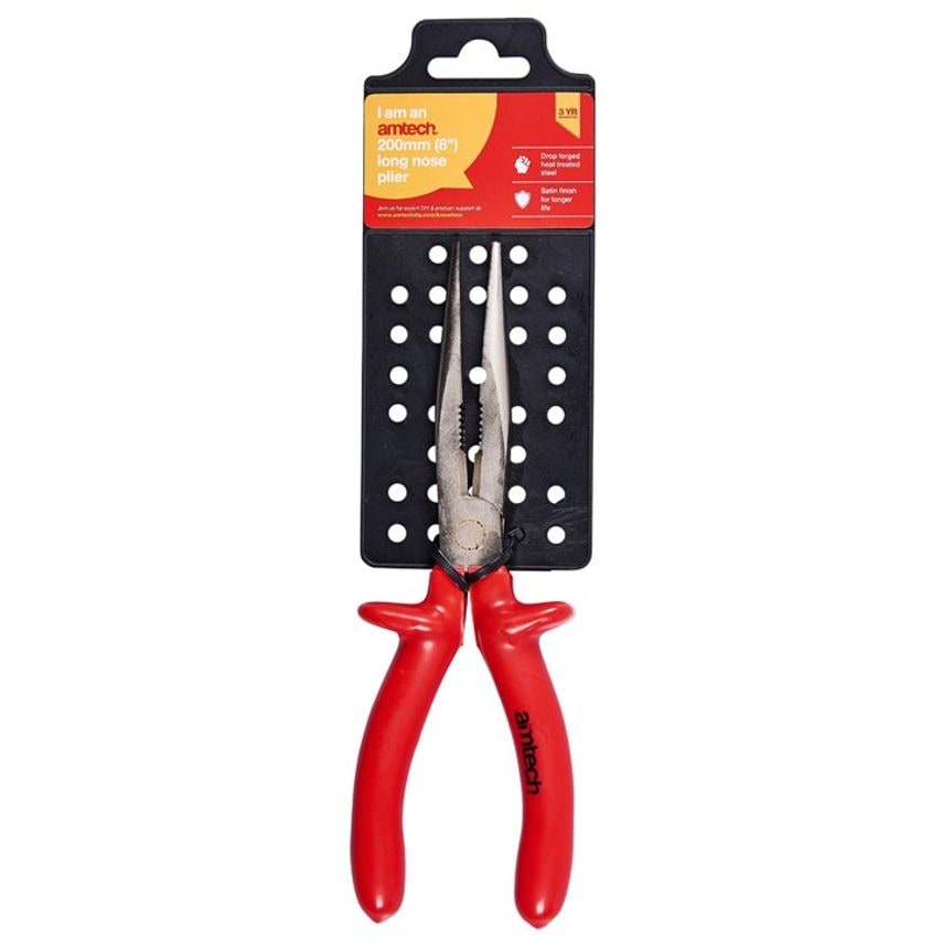 200mm (8") Long Nose Plier with Slip Guard Handle