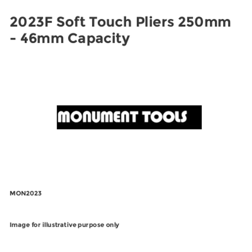 2023F Soft Touch Pliers 250mm - 46mm Capacity