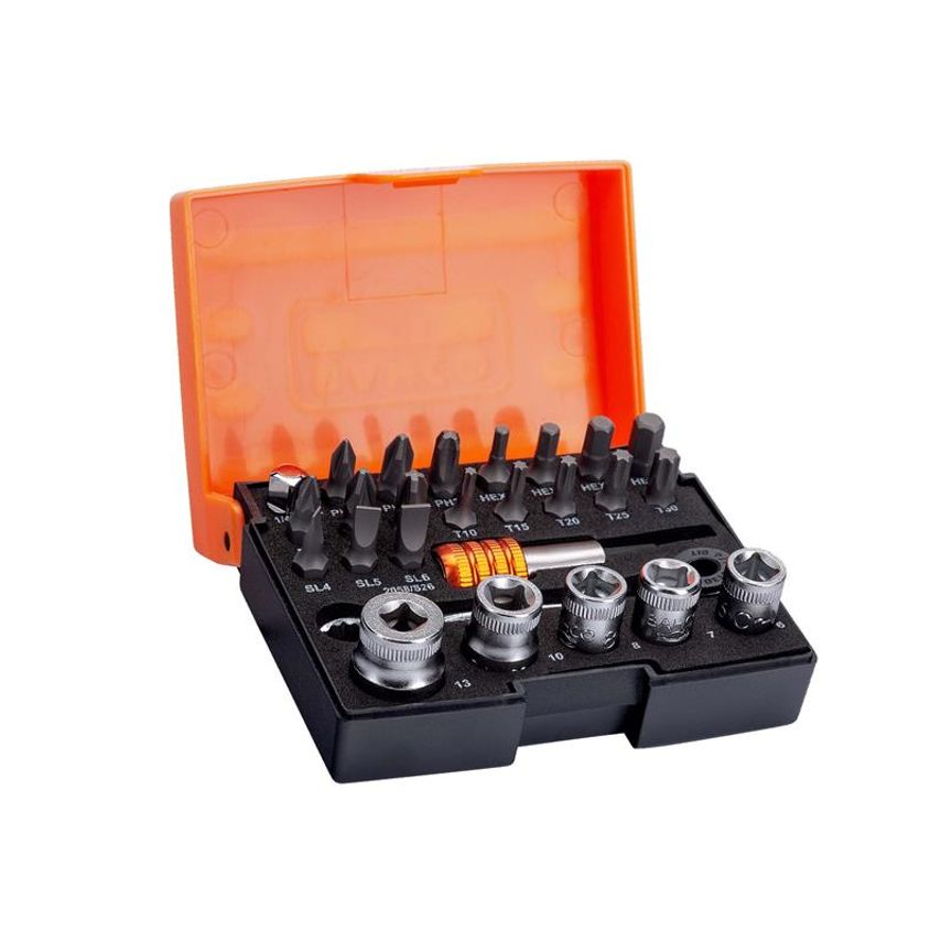 2058/S26 1/4in Drive Ratchet Socket Set, 26 Piece BAH2058S26