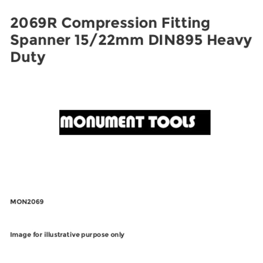 2069R Compression Fitting Spanner 15/22mm DIN895 Heavy Duty MON2069