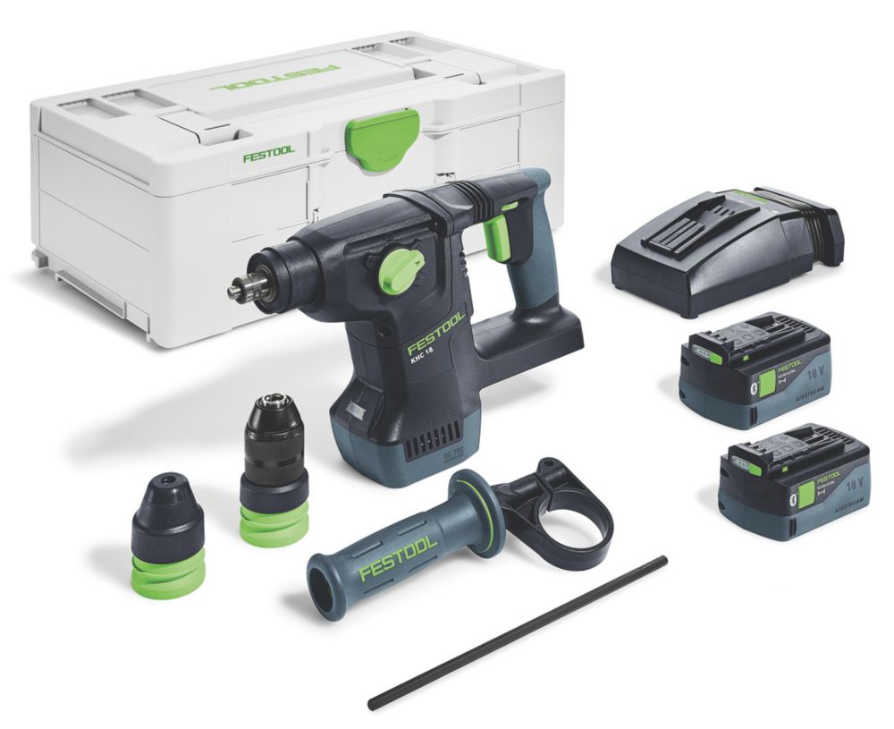 Festool KHC 18 5.0 EBI-Plus 3.4kg 18V 2 x 5.0Ah Li-Ion Airstream & Bluetooth Brushless Cordless SDS Drill