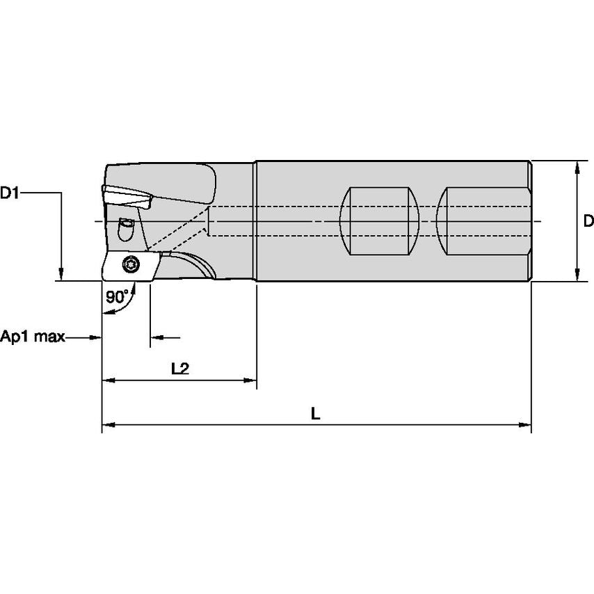 20A02R028B20ED10 Mill 1-10 End Mill 90 D 20 Z