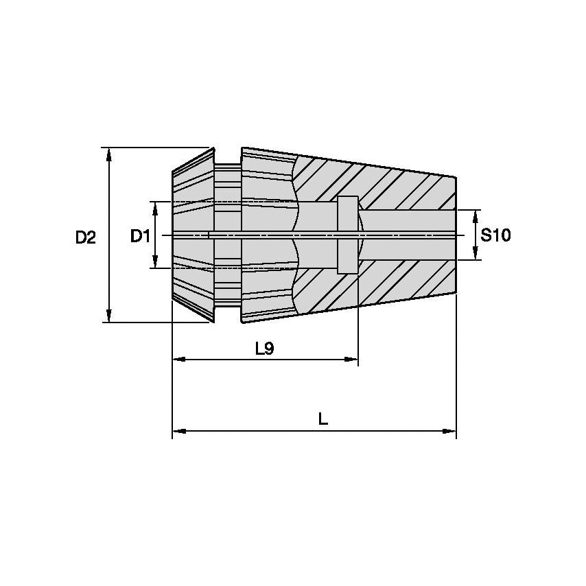 20ERTC100080m Collet ERTC20 M4-M12 10