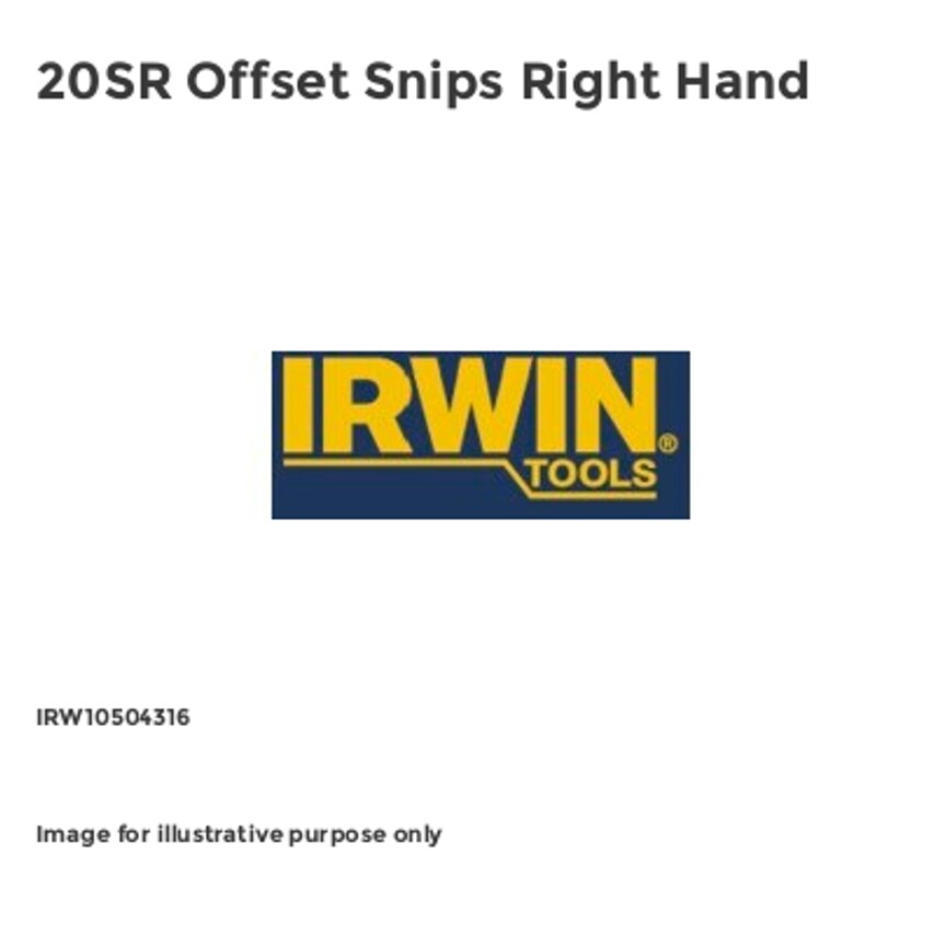 20SR Offset Snips Right Hand