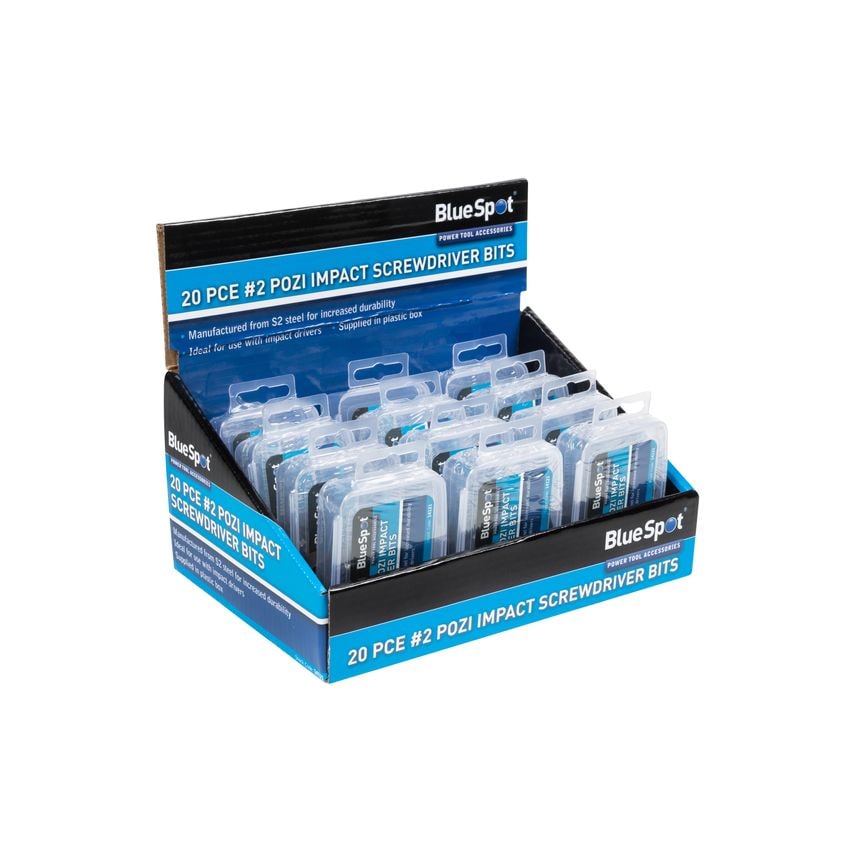 20 Piece PZ2 Impact Screwdriver Bits